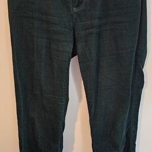 NWOT Womens Petite Corduroy Emetald Green Pants, 5-povket, Stretch, Midrise